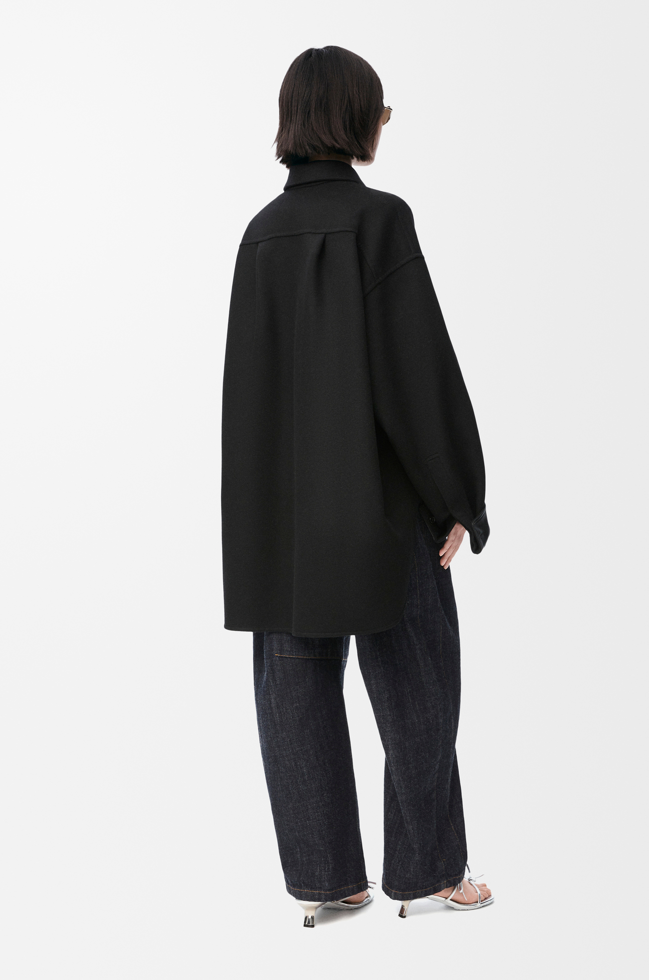 LOEWE Overshirt in wool and cashmere Black plp_rd