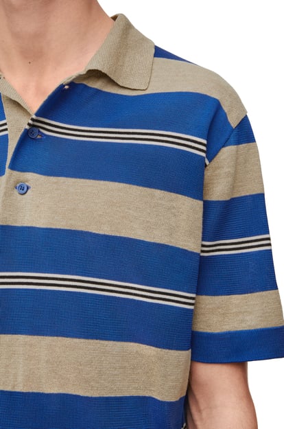 LOEWE Polo sweater in silk Blue/Multicolor plp_rd