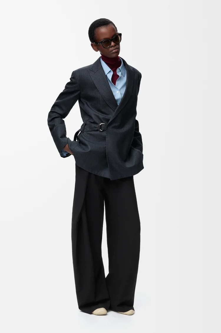 LOEWE ベルテッド トラウザーズ（ウール） ブラック