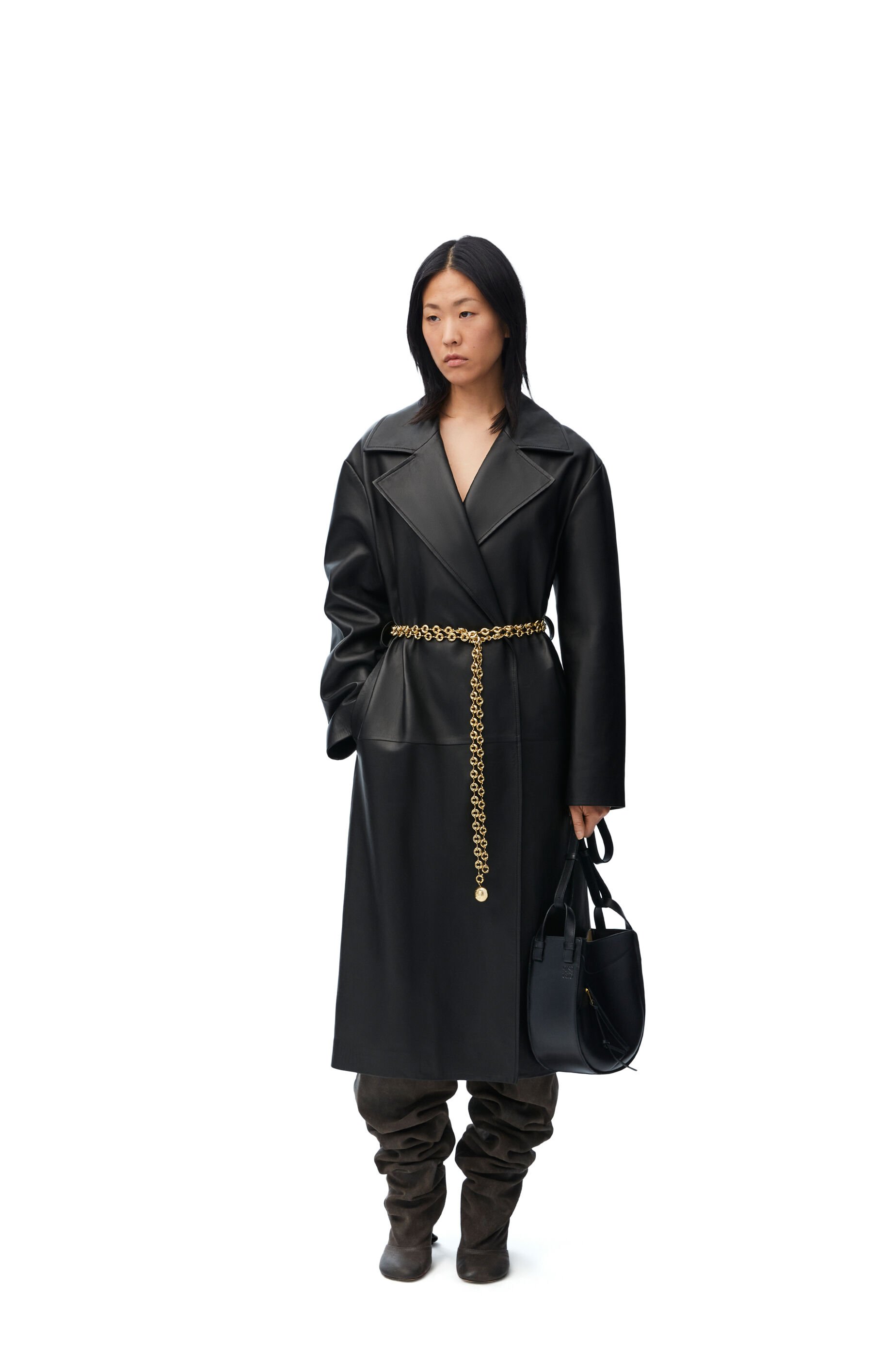 Chain coat in nappa lambskin Black LOEWE