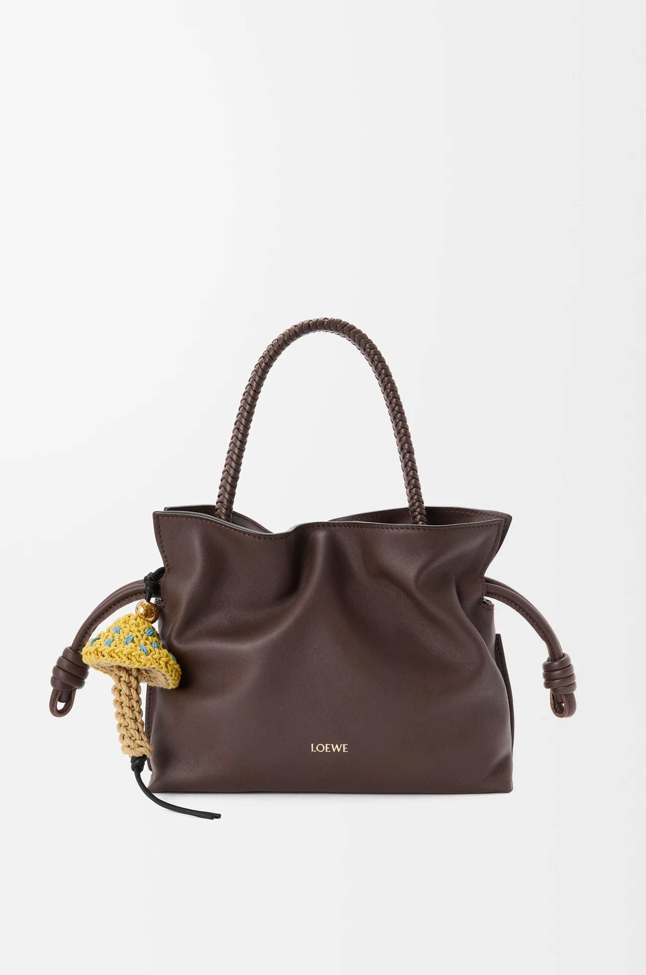 LOEWE Kurzer Riemen aus klassischem Kalbsleder mit Pfeilmotiv Schokoladenbraun