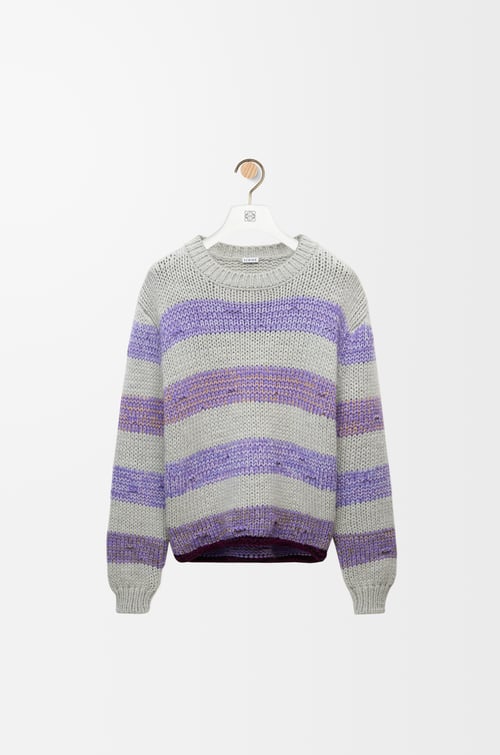 LOEWE Jersey en lana Gris/Morado