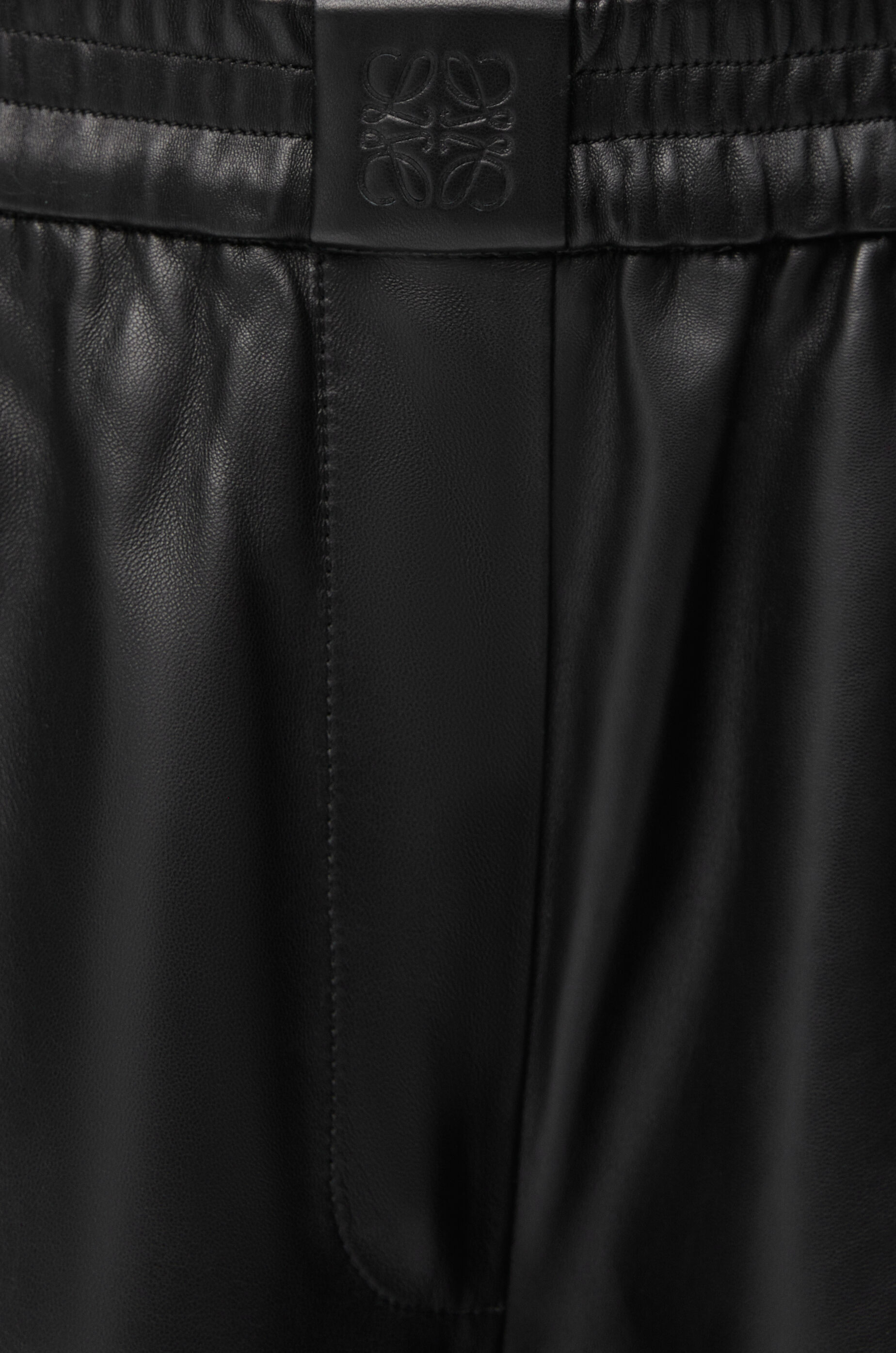 【23AW NEW】LOEWE_women / アナグラム クロップド レザーパンツ 23AW NEW】LOEWE_women / レザー クロップドパンツ / Brown ボトムス