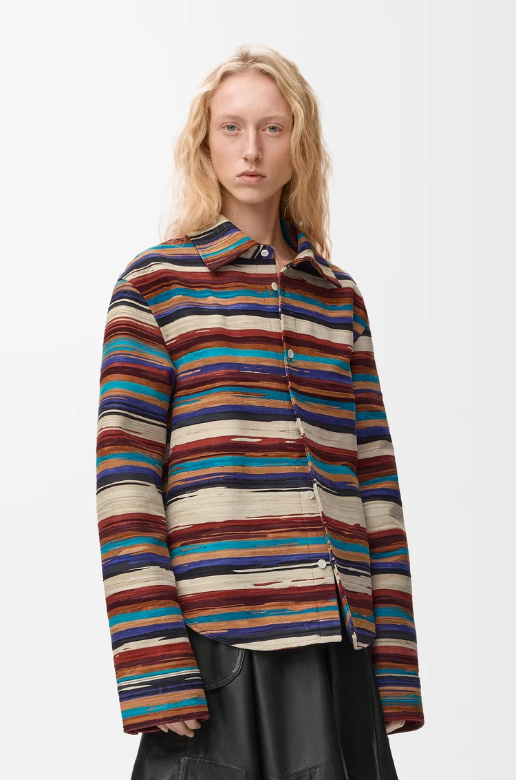 LOEWE Sobrecamisa en nobuck de piel de cordero Multicolor/Negro