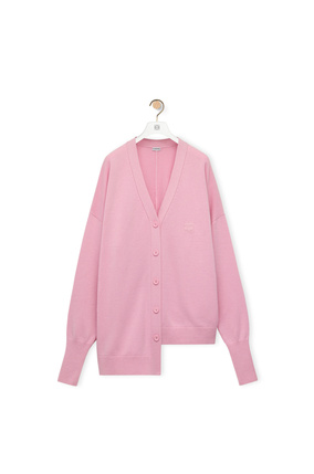 LOEWE Asymmetric cardigan in cashmere Pink