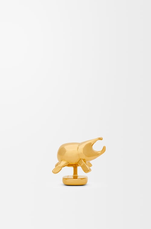 LOEWE Beetle pin in brass Gold