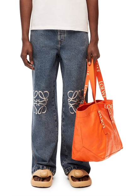 LOEWE Fold Shopper in paper calfskin Orange plp_rd