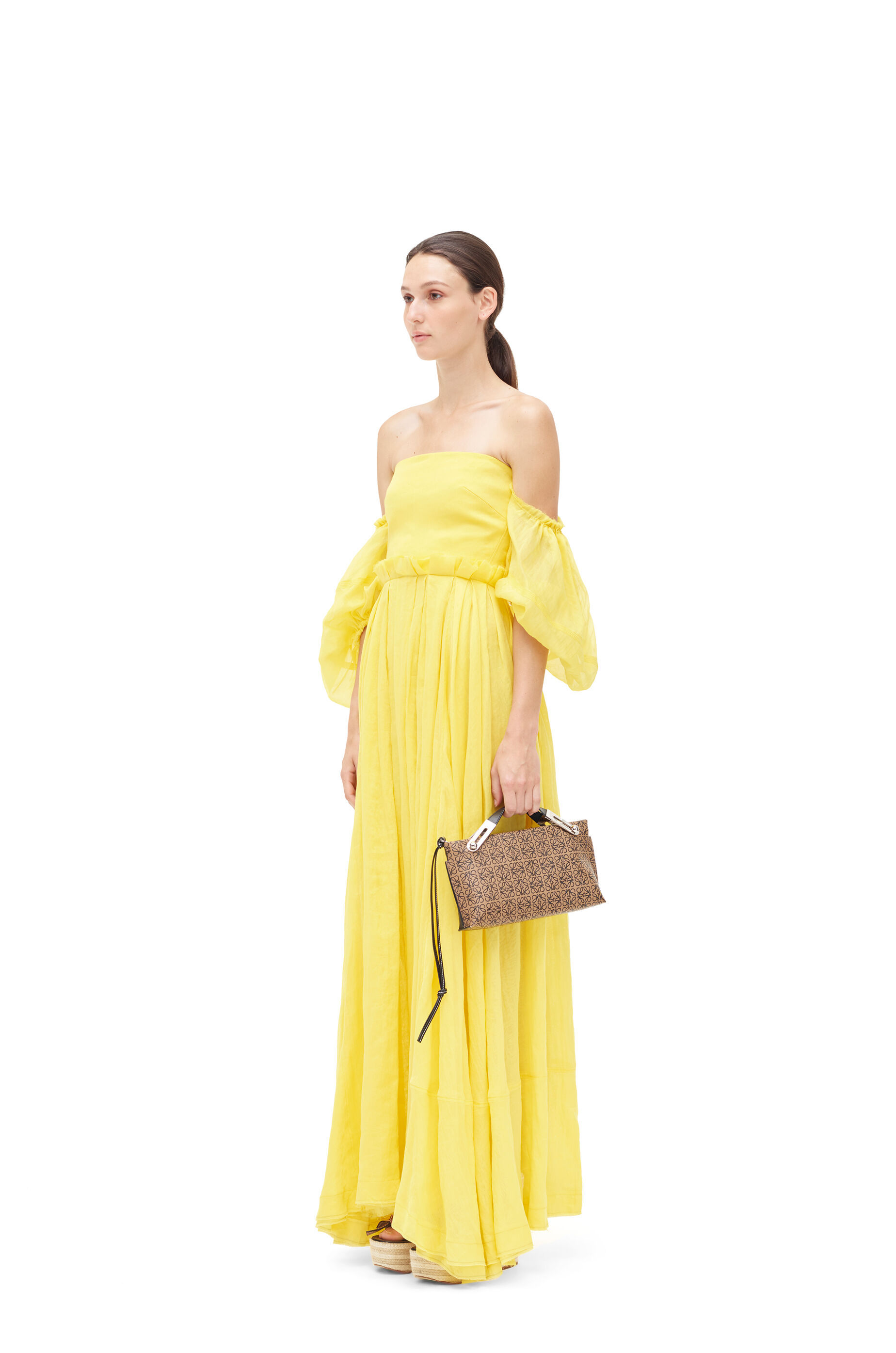 LOEWE OFF SHOULDER BALL GOWN Yellow