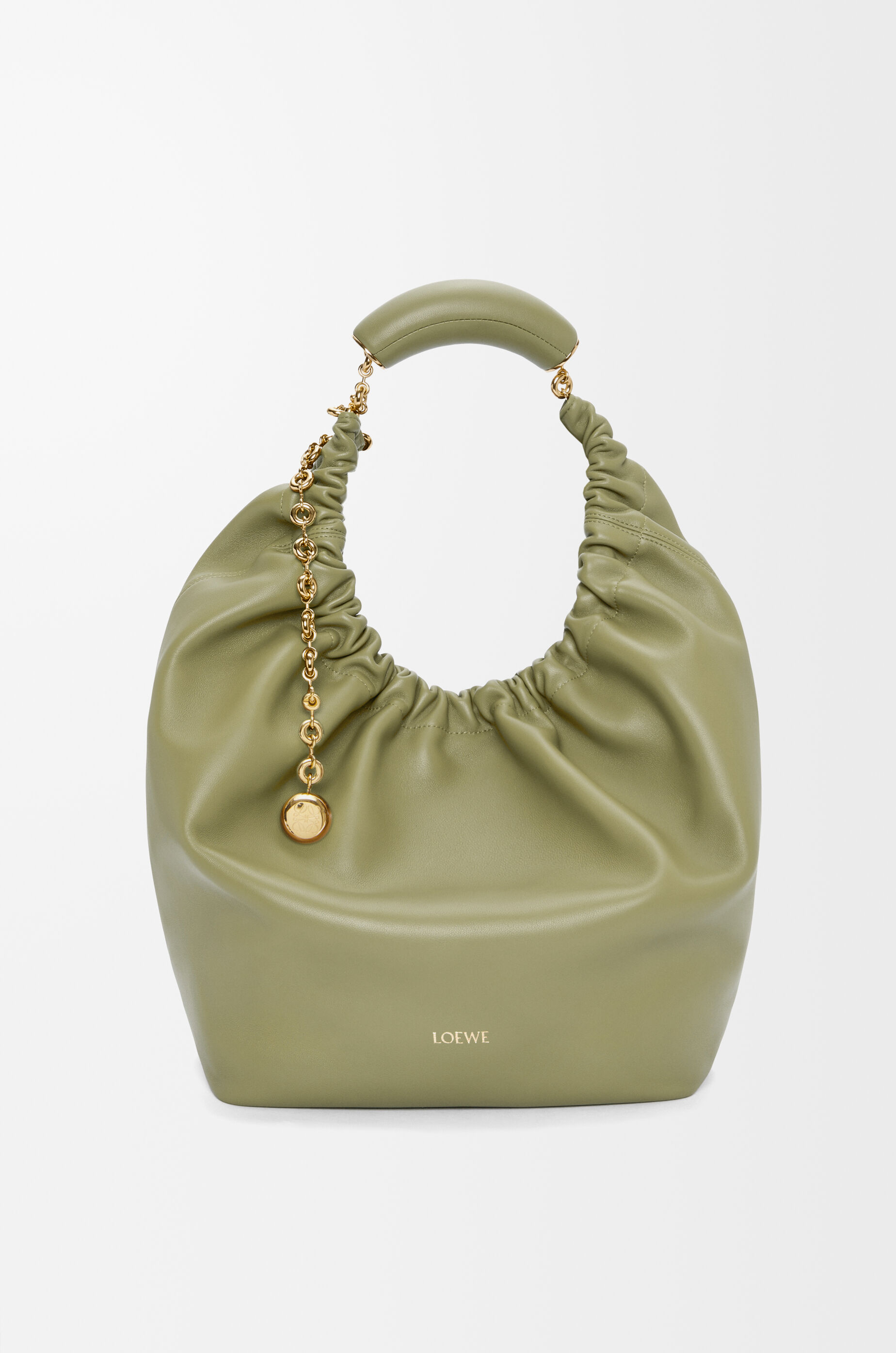 スクイーズバッグ ミディアム（メローナパラム） グリーン - LOEWE