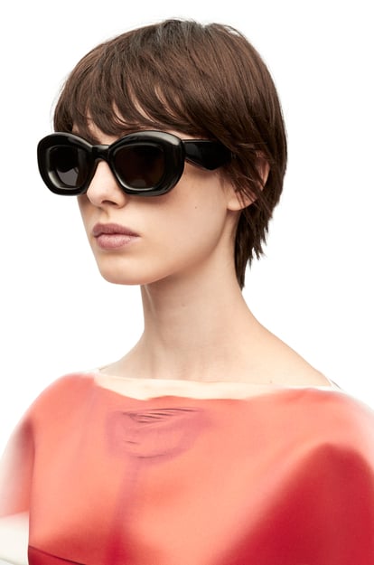 LOEWE Inflated butterfly sunglasses in nylon Shiny Black plp_rd