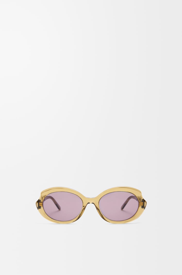 LOEWE Gafas de sol Mini Oval Slim Oliva Transparente