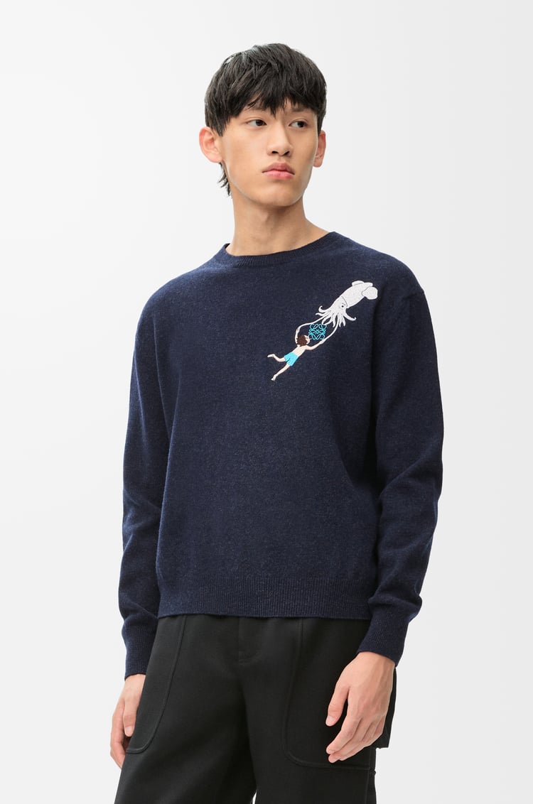 LOEWE Jersey en lana Azul Índigo