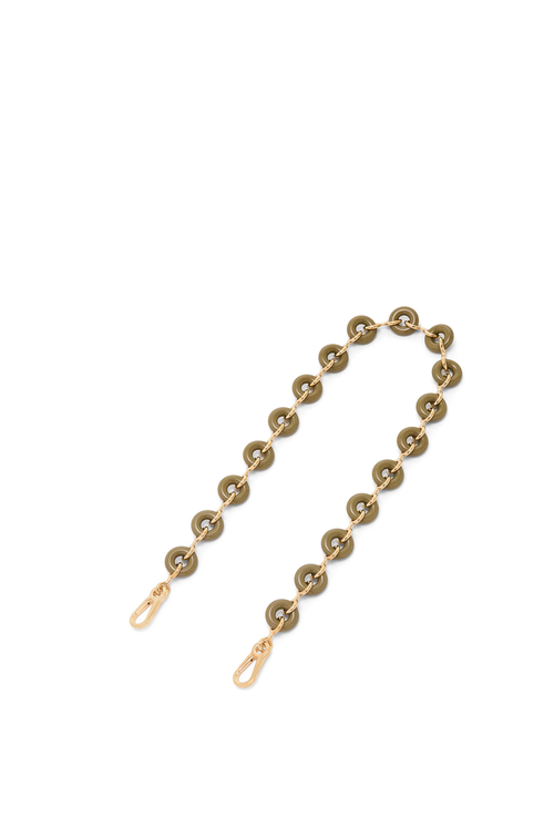 LOEWE Donut chain in resin Clay Green/Gold