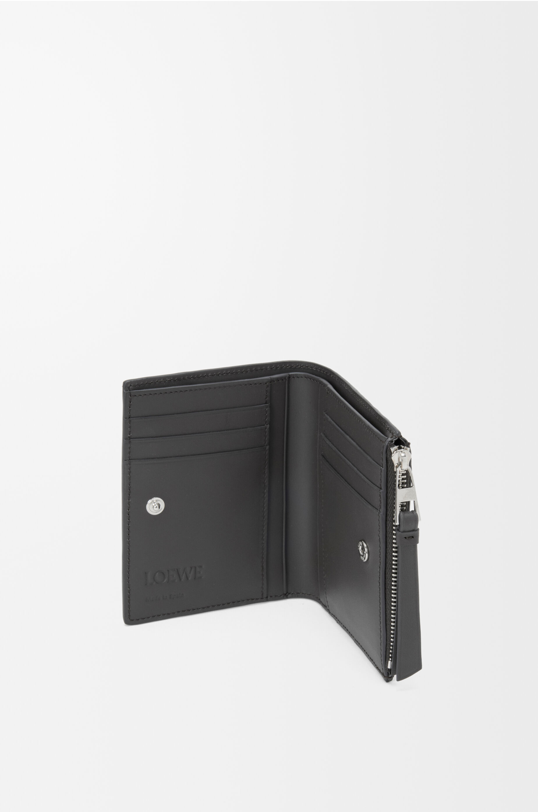 パズル スリム コンパクト ウォレット（クラシックカーフ） グレー - LOEWE