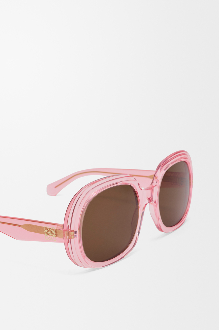 LOEWE Gafas de sol Mini Anagram Steps Square Transparent Pink