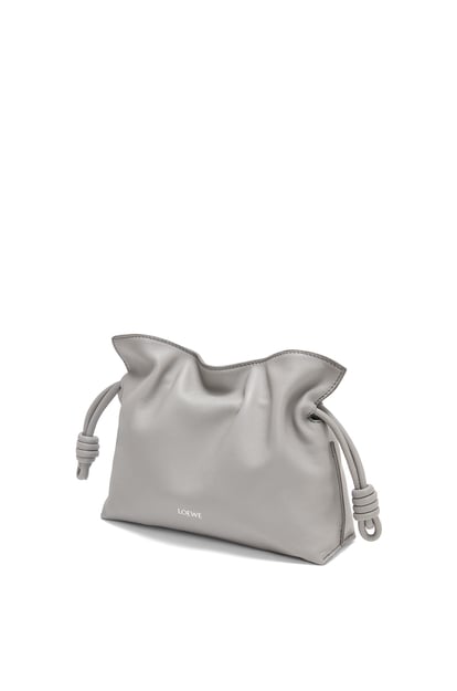 LOEWE Mini Flamenco clutch in nappa calfskin Pearl Grey plp_rd