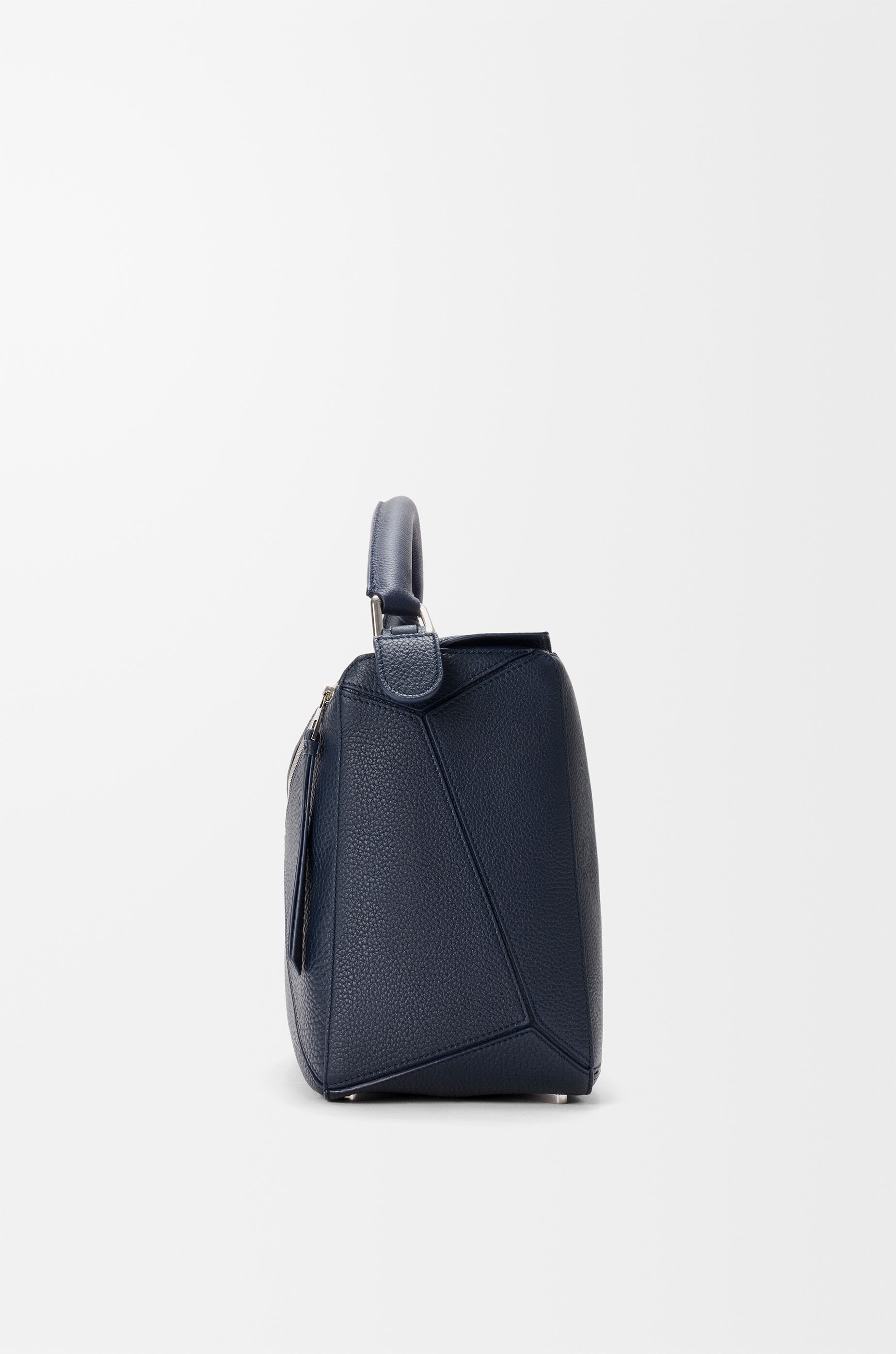 Large Puzzle bag in supple grained calfskin Blue - LOEWE USA