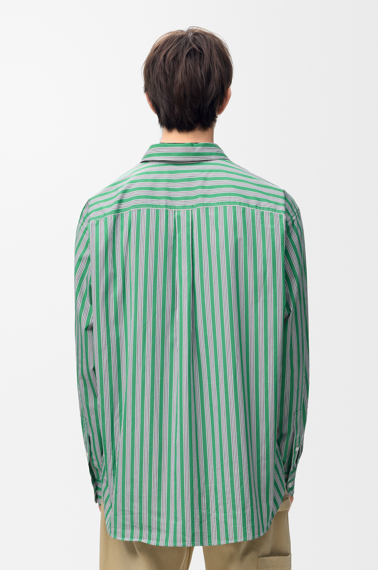 LOEWE Shirt in cotton Green/White