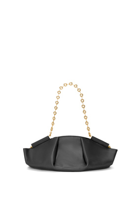 LOEWE Small Paseo bag in shiny nappa calfskin with chain Black