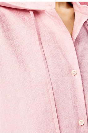 LOEWE Camisa de algodón con anagrama y capucha Rosa Ingles