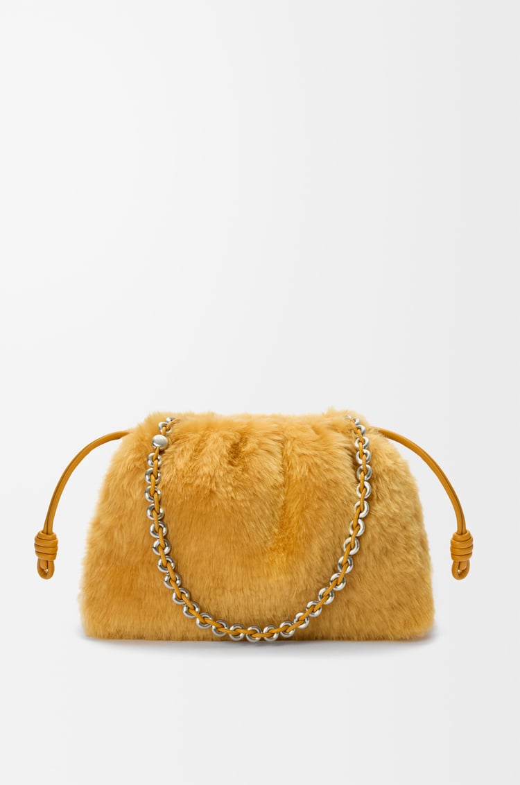 LOEWE Bolso Flamenco purse mediano en lana de oveja Amarillo