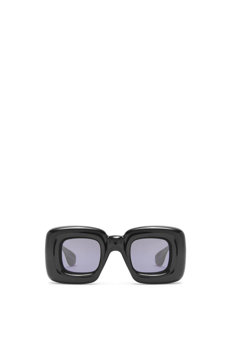 LOEWE Inflated rectangular sunglasses in nylon Black