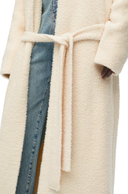 LOEWE Belted coat in wool Ecru plp_rd
