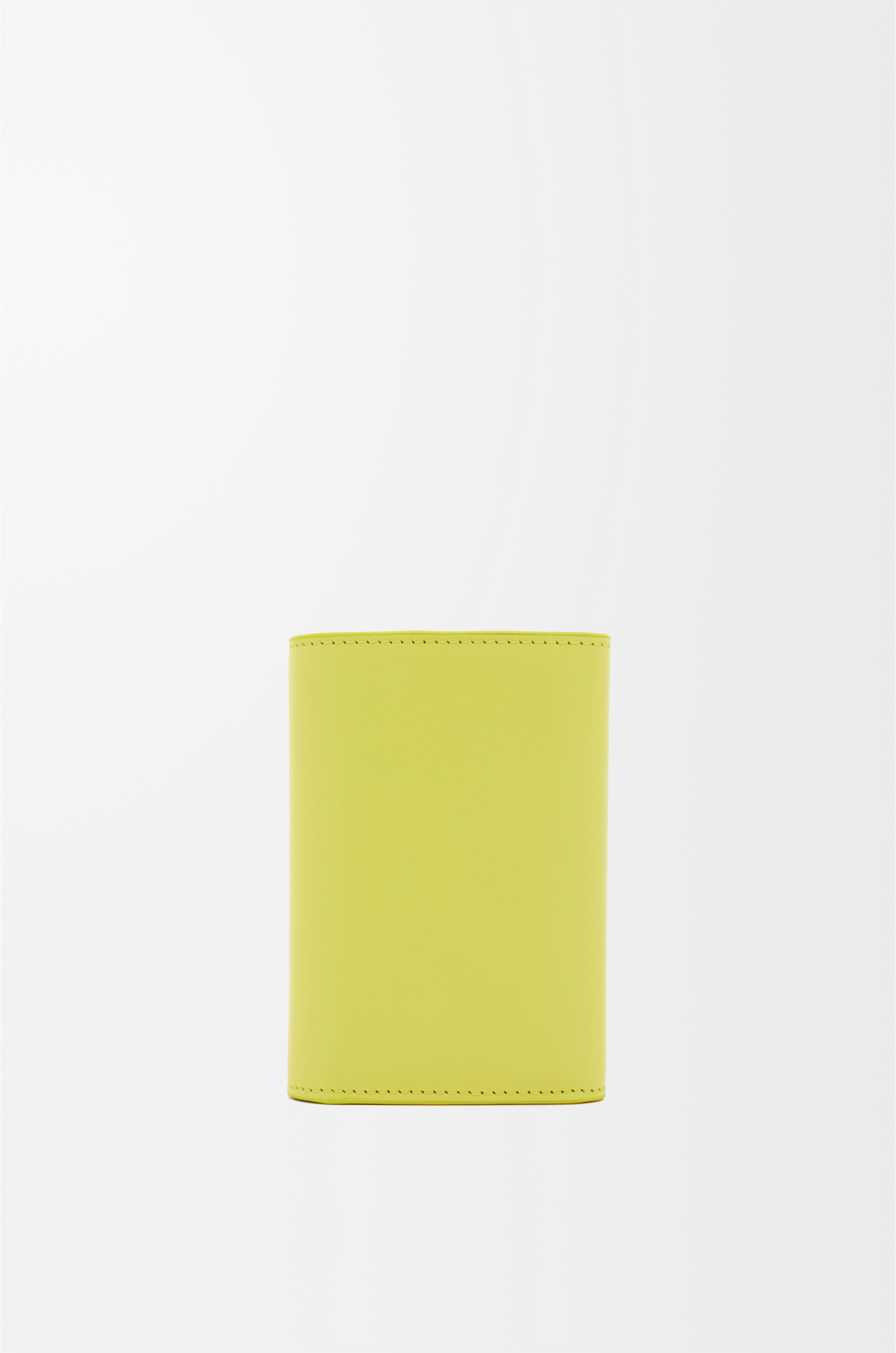 LOEWE Pebble small vertical wallet in shiny nappa calfskin Light Citrine
