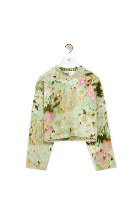 LOEWE Chihiro jacquard sweater in wool and mohair Green Multitone plp_rd