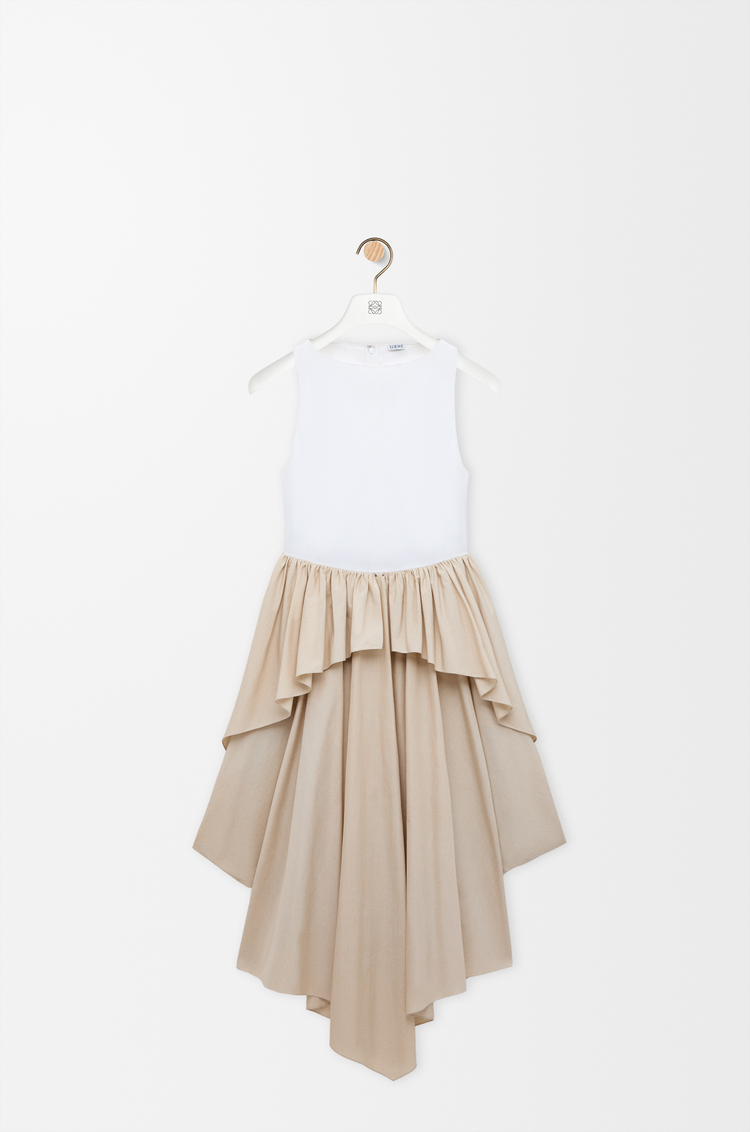 LOEWE 棉质连衣裙 白色/米色