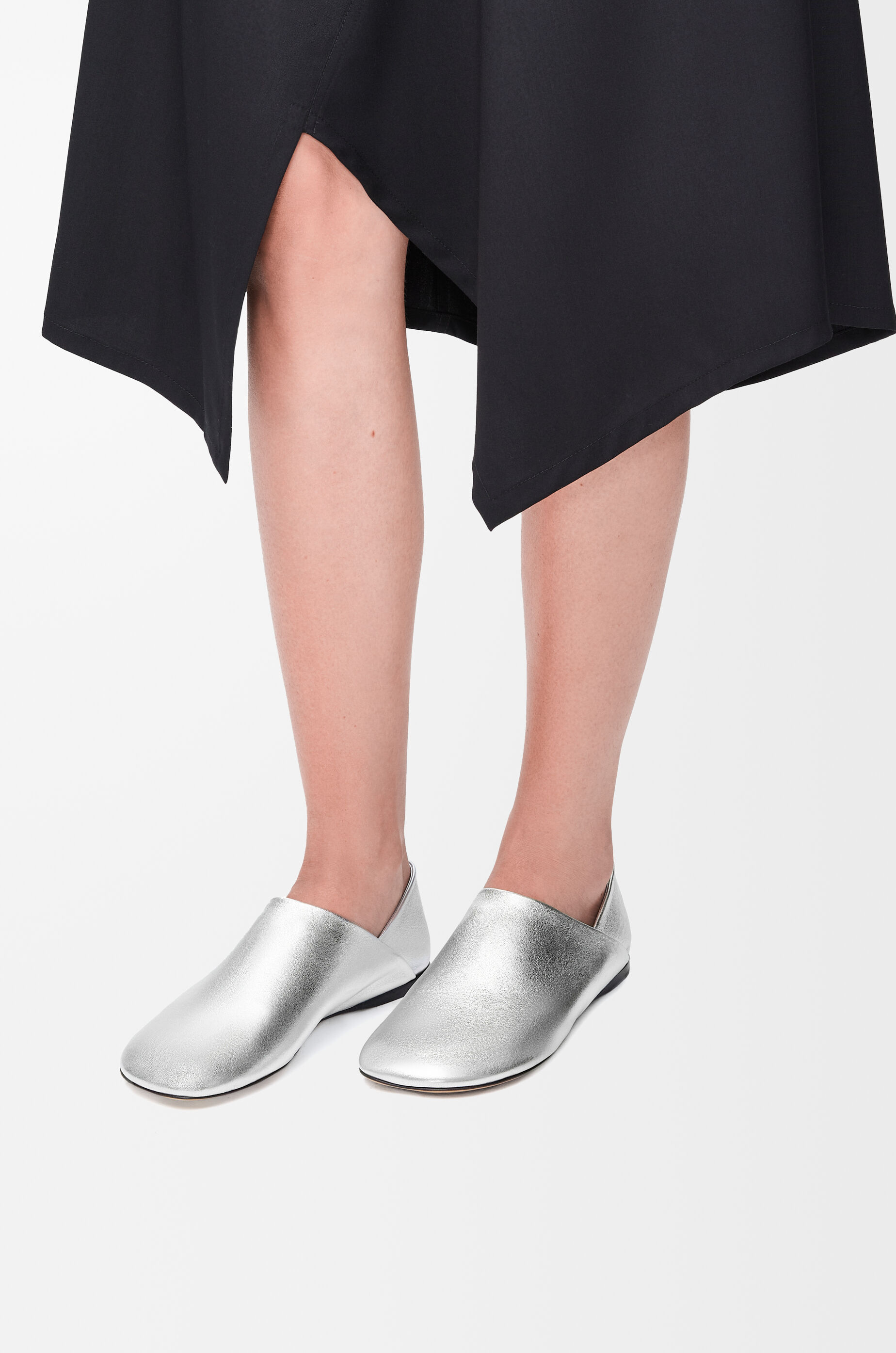 Toy slipper in laminated lambskin Silver - LOEWE