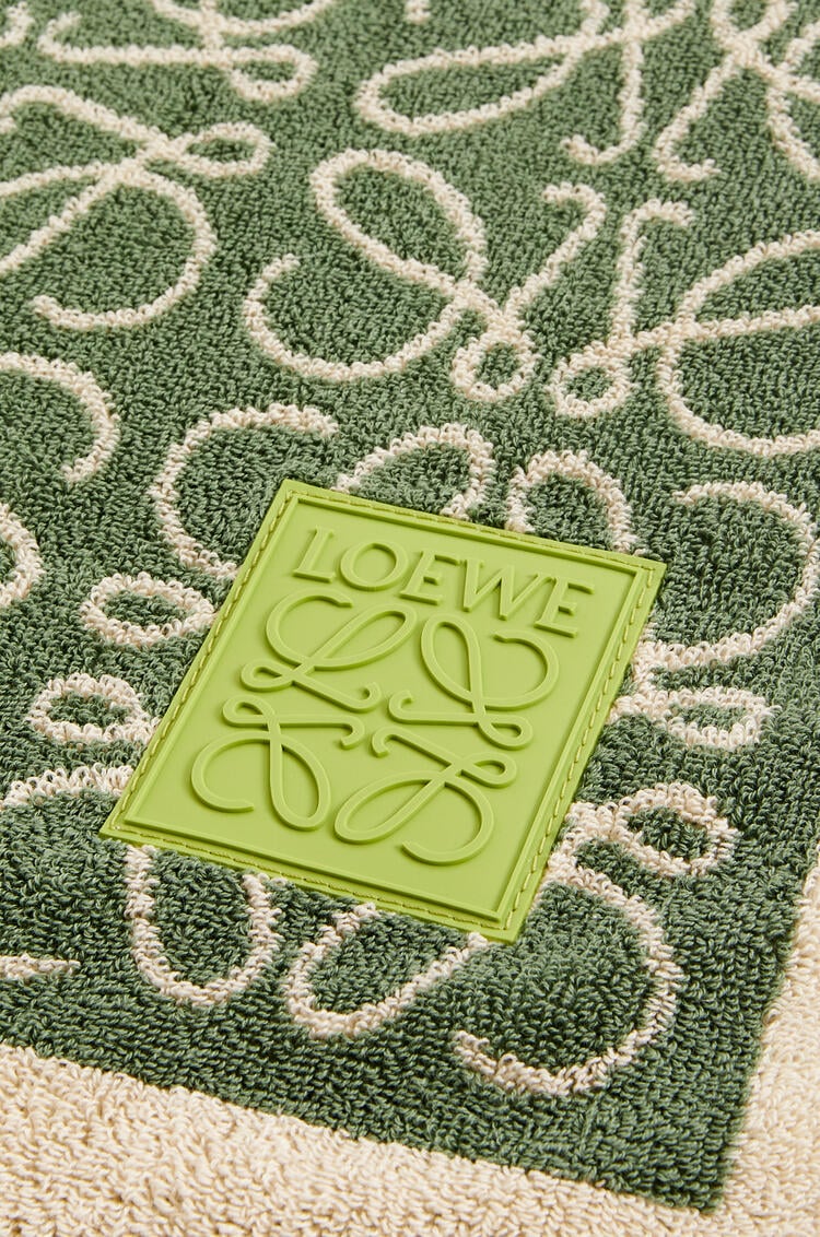 LOEWE 棉質 Anagram 毛巾 綠色