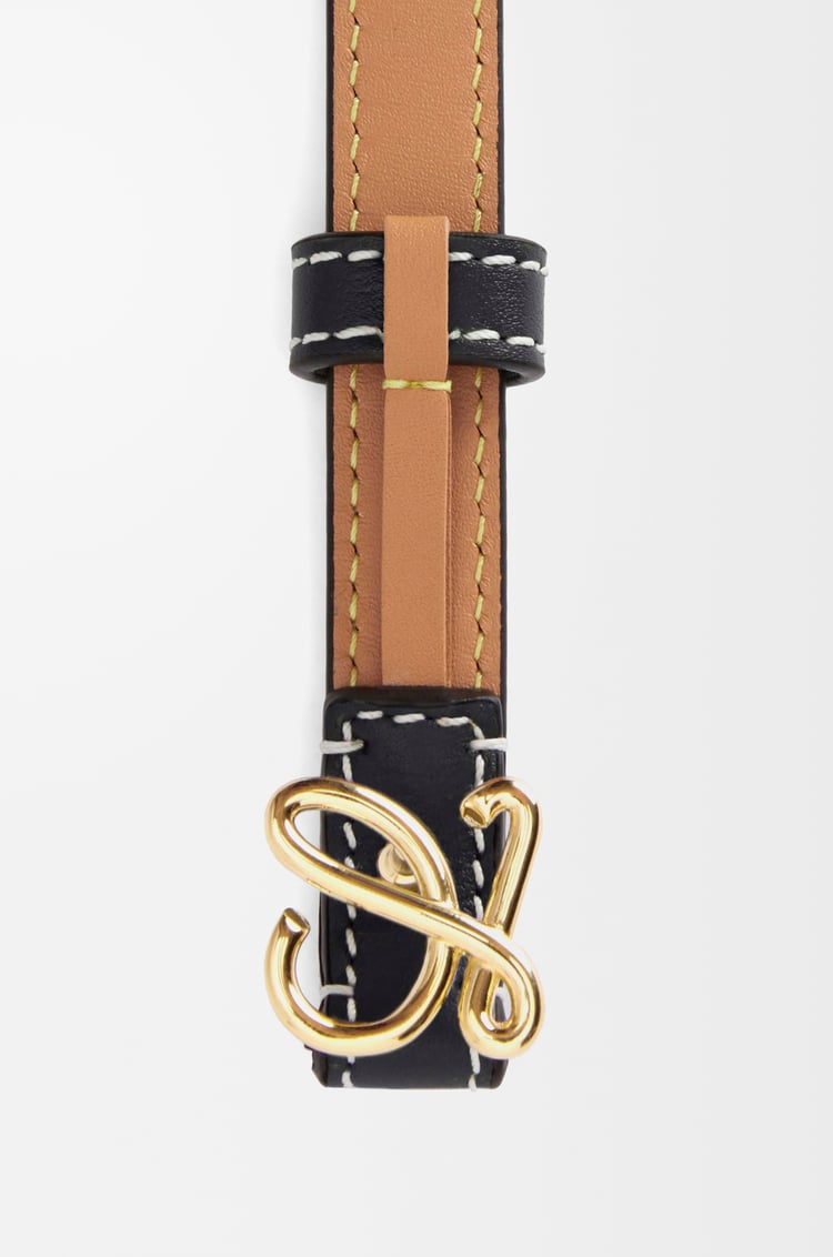 LOEWE Belt in smooth calfskin Black/Gold