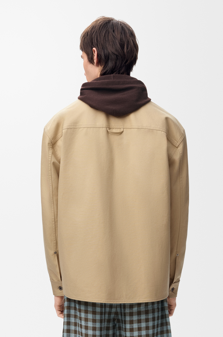 LOEWE Overshirt in cotton canvas Beige