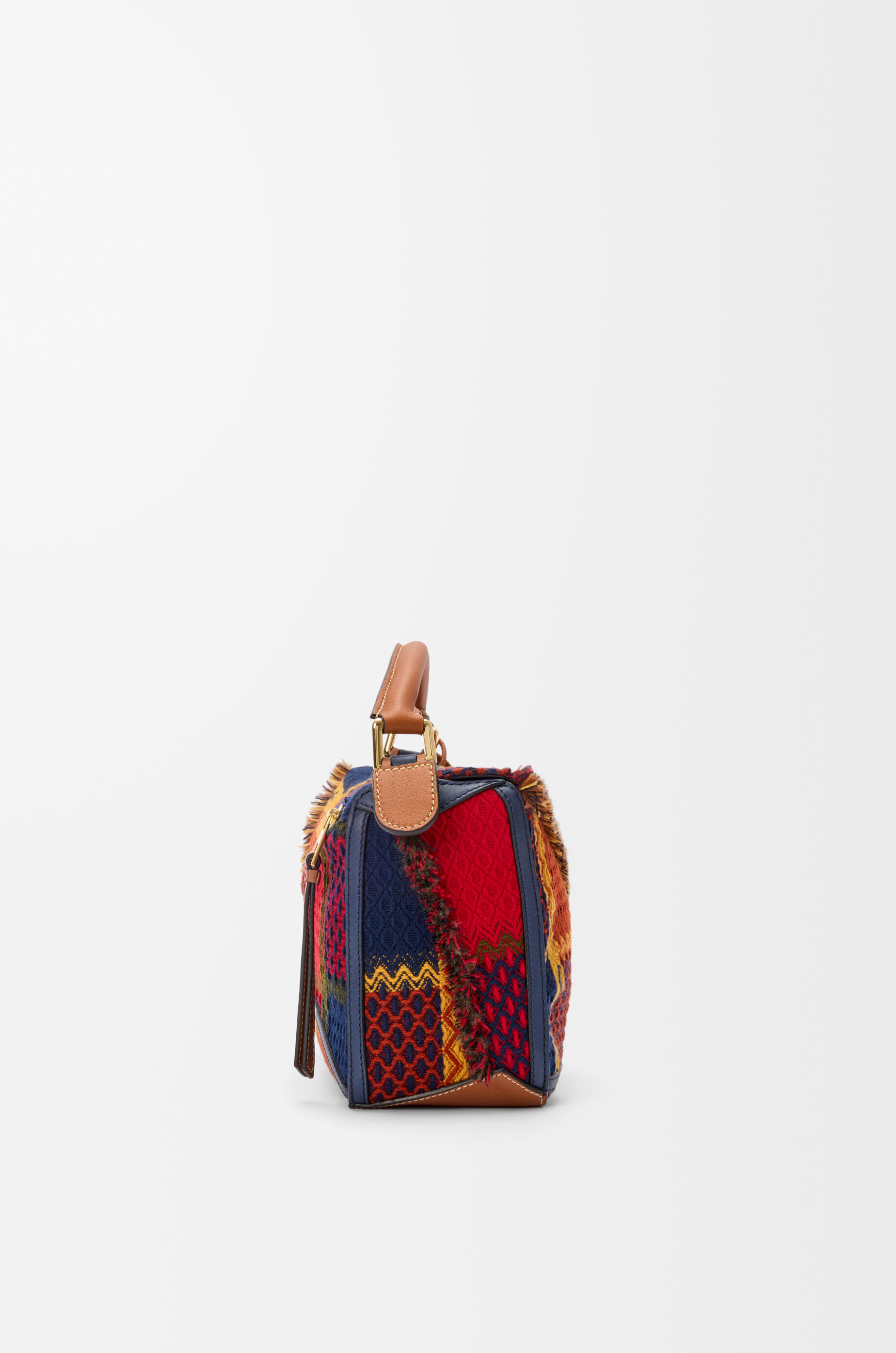 Puzzle 10 Tartan re-edition bag in wool and classic calfskin