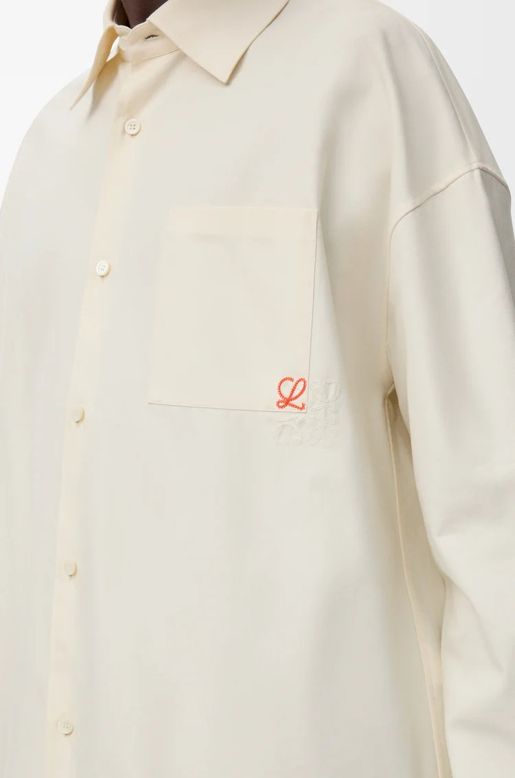LOEWE Camicia in cotone Ecru