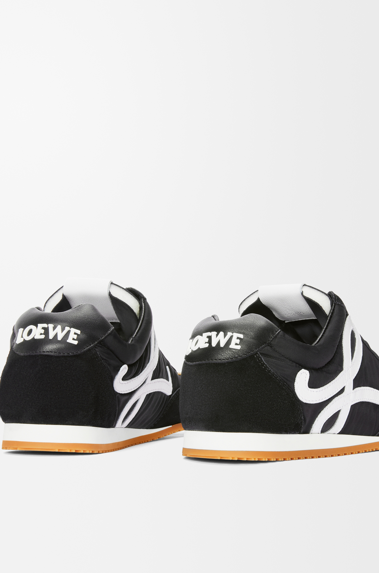 LOEWE Ballet Runner 2.0 in nylon and calfskin Black/White plp_rd
