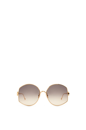 LOEWE Oversize sunglasses in metal Shiny Endura Gold/Sand