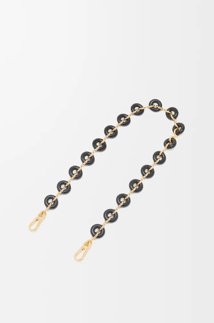 LOEWE 甜甜圈鍊帶 黑色/金色