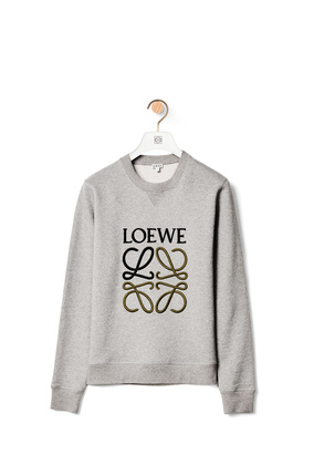 LOEWE LOEWE Anagram embroidered sweatshirt in cotton Grey Melange