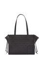 LOEWE Small Cushion Tote in Anagram jacquard and calfskin Anthracite/Black pdp_rd