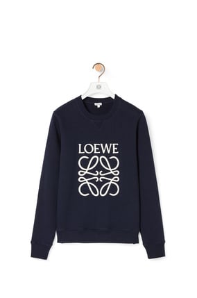 LOEWE LOEWE Anagram embroidered sweatshirt in cotton Navy Blue