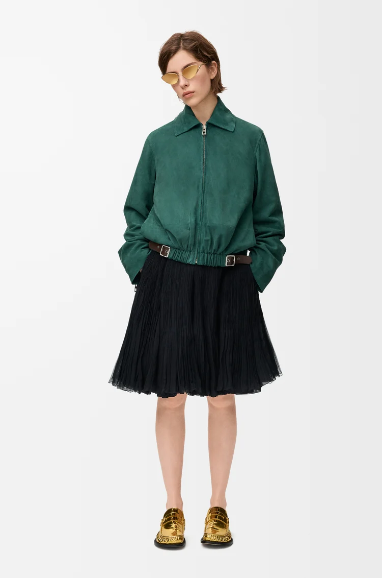LOEWE Falda en mezcla de seda Negro