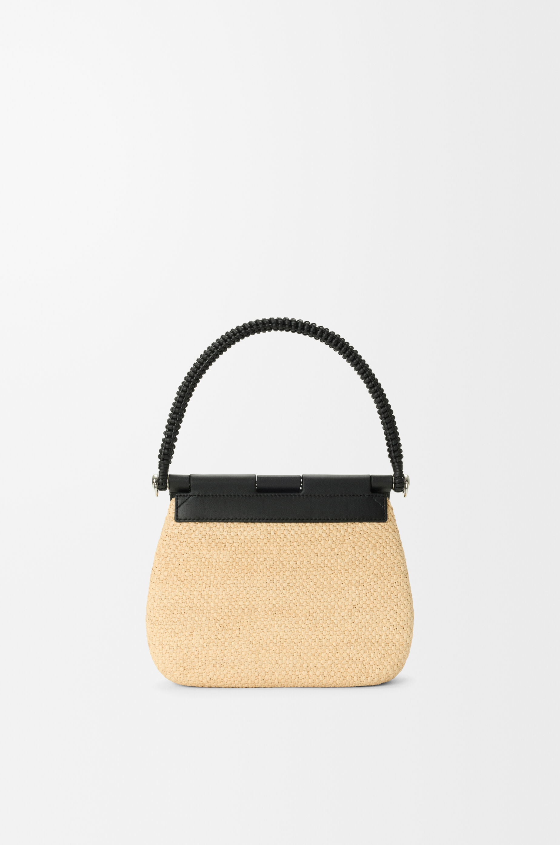 Medium Pescador bag in raffia and calfskin Beige - LOEWE USA