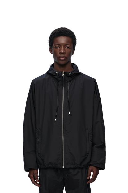 LOEWE Hooded jacket in technical silk Black plp_rd