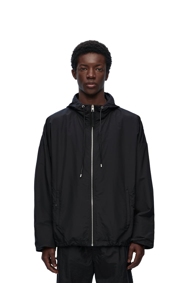 LOEWE Hooded jacket in technical silk Black