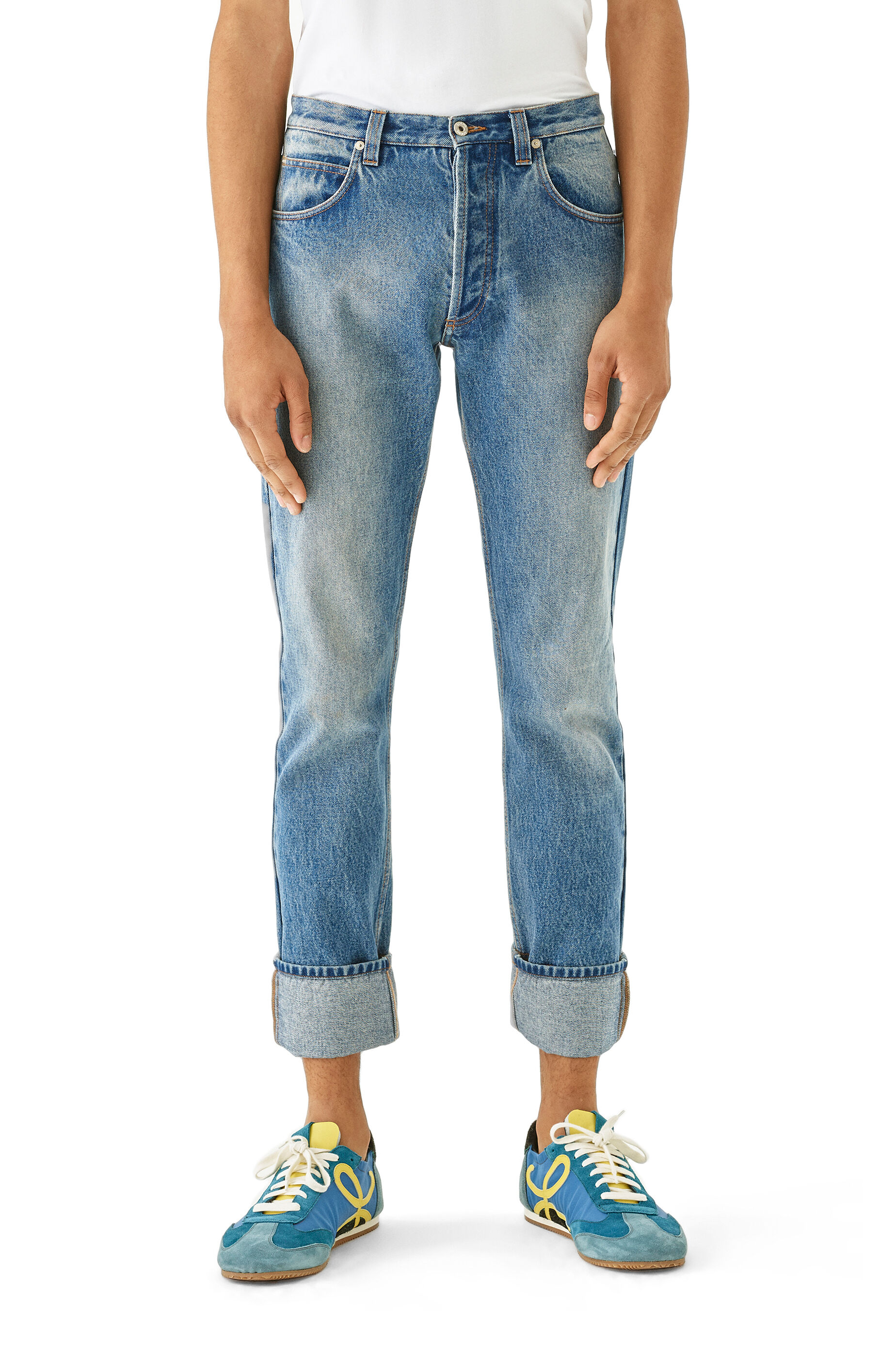 Tapered jeans in cotton Washed Denim - LOEWE