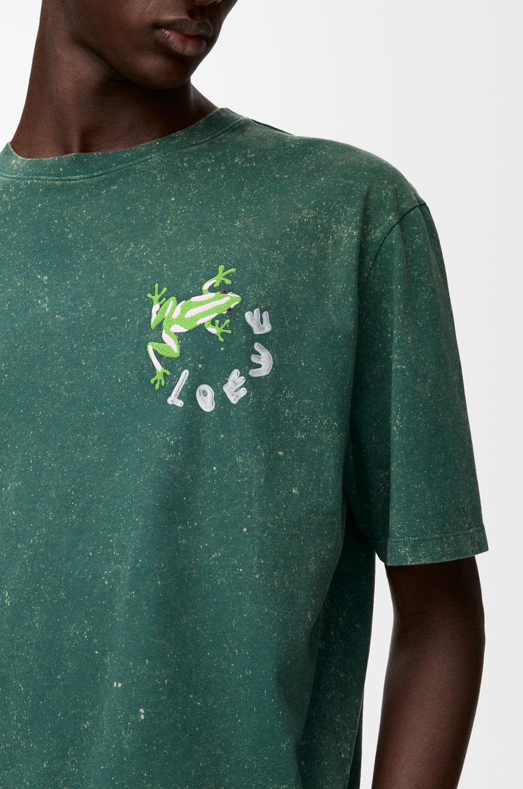 LOEWE Loose fit T-shirt in cotton Washed Green
