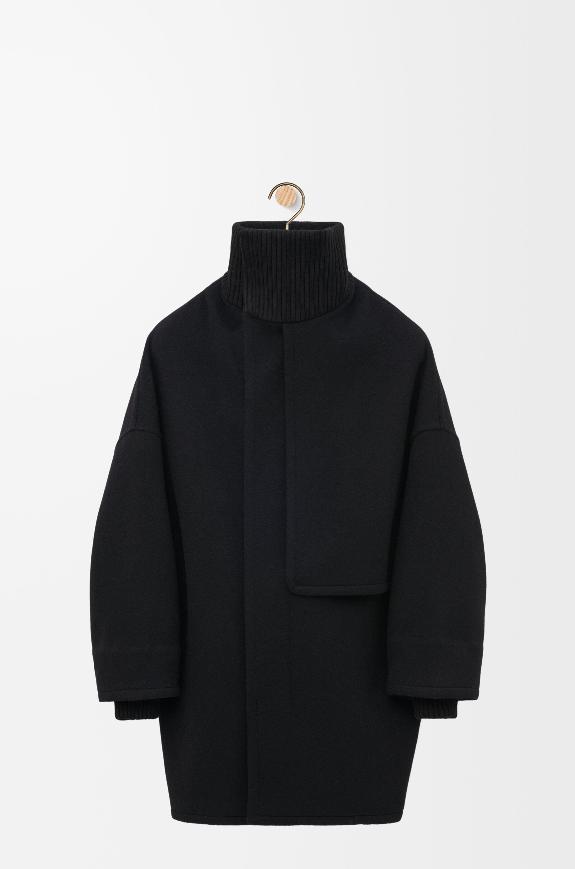 2024人気の in Coat wool LOEWE - Black ジャケット・アウター