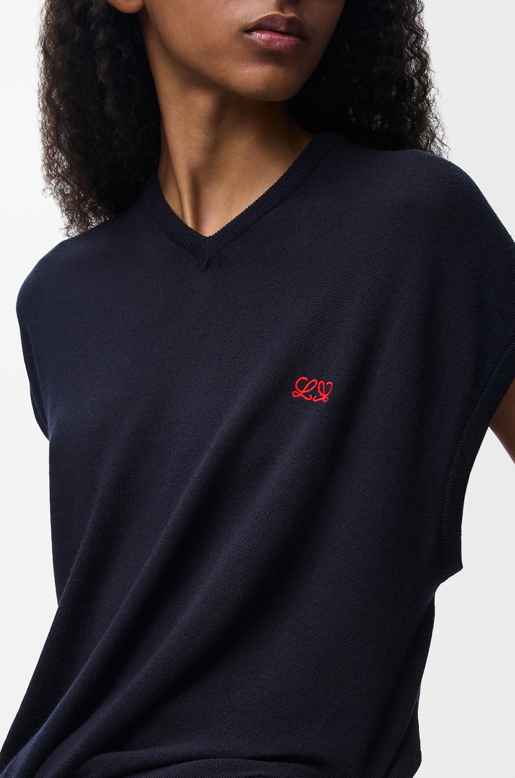 LOEWE Pullover aus Wolle Dunkles Marineblau